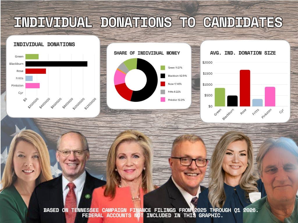 Tennessee gubernatorial candidates finances, day two: What individual donations reveal about each campaign artwork